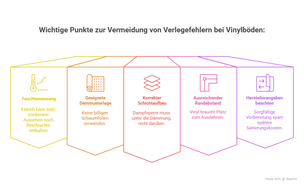 Typische Fehler bei der Verlegung