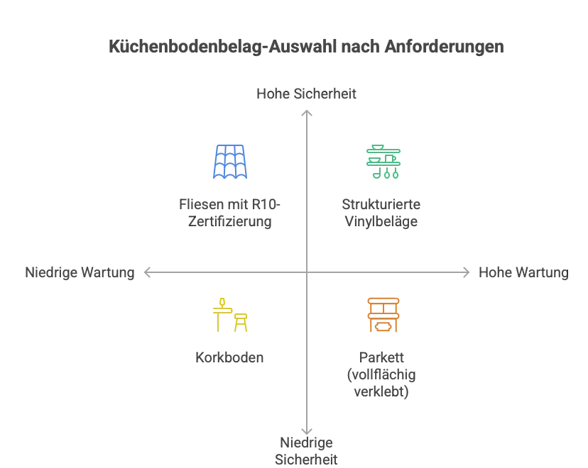 Küchenbodenbelag-Auswahl nach Anforderungen - meinboden+