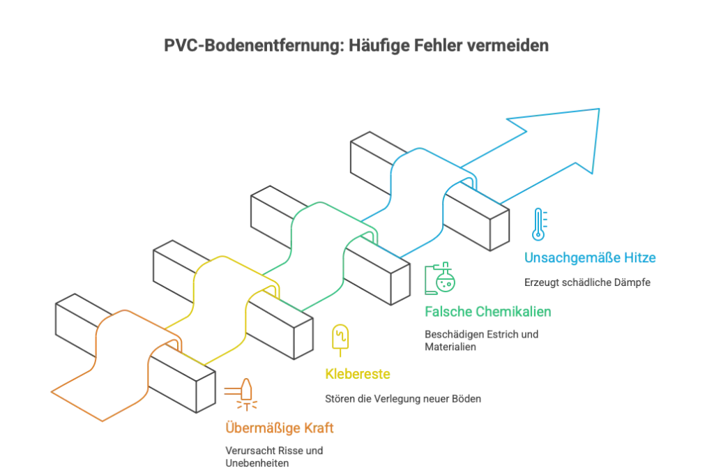 PVC-Bodenentfernung - häufige Fehler vermeiden